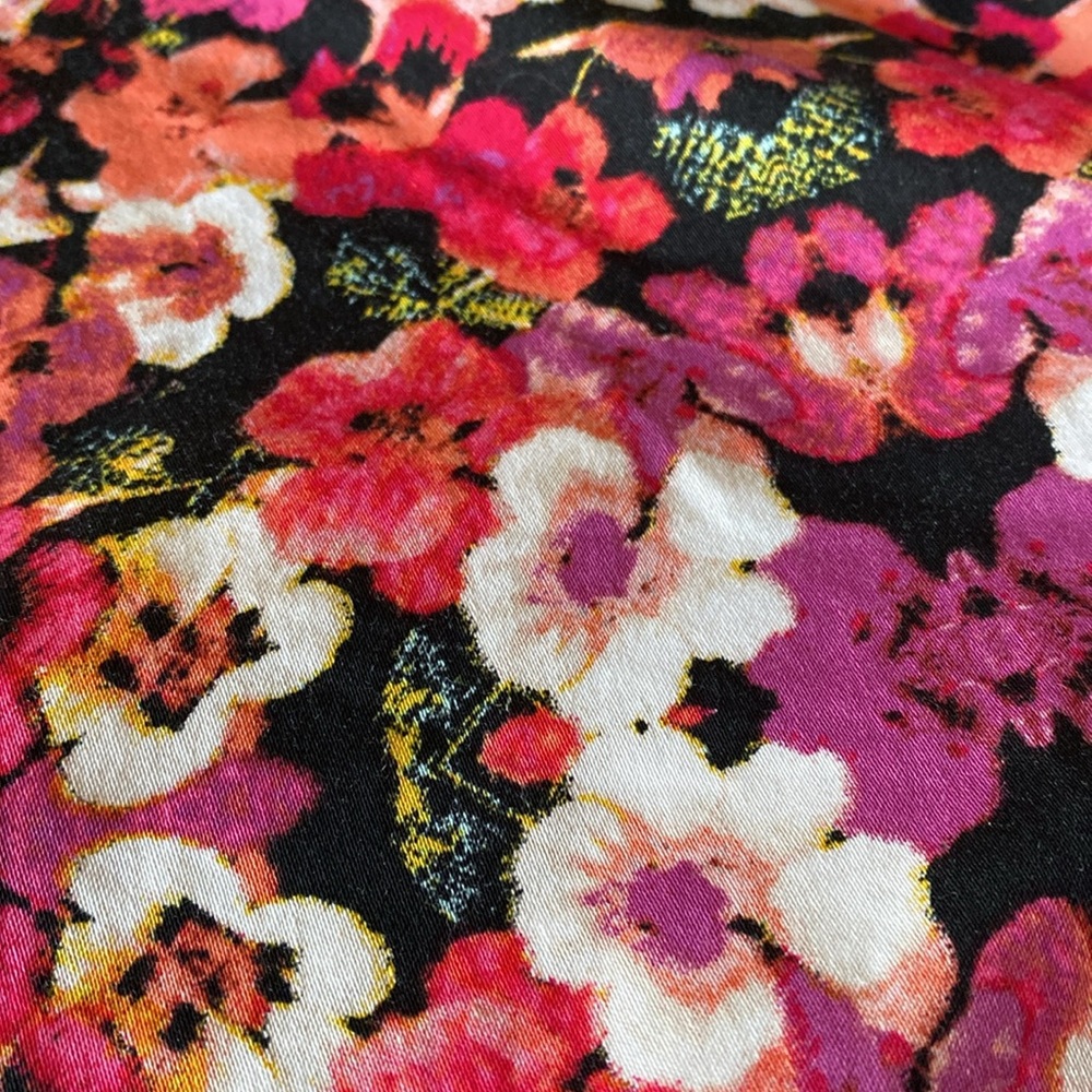 Nicole by Nicole Miller Floral Shorts - Pink and Black - Picture 7 of 14